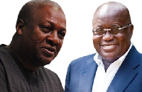 Former President John Mahama and President Akufo-Addo