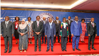 Southern Africa Development Cooperation member states’ leaders pose for a picture after a meeting