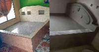 The concrete beds made in Ghana