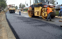 File photo of road construction works at Adaklu Waya