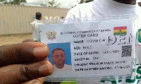 A photo of the new voters ID card