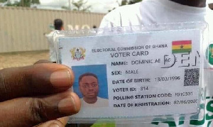 A photo of the new voters ID card