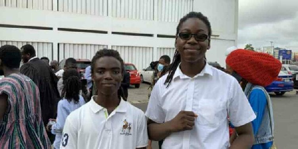 The two Rastafarian students at Achimota School