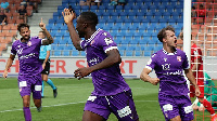 Gabriel Kyeremateng celebrates his goal