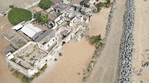 The sea wall provides a buffer for Fort Prinzenstein in Keta, protecting what’s left