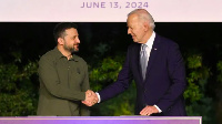 Ukraine's President Volodymyr Zelensky and US President Joe Biden sign bilateral security deal