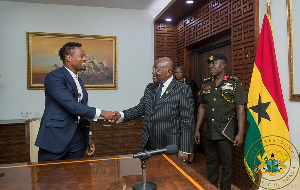 Patrice Evra met with President Akufo-Addo