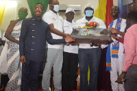 Mr. Eric Asomani Asante(middle) won the 2020 Best Teacher Award