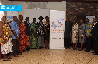 Board Members with Delegation from Nii Kraku II, Tema Mantse at the Launch