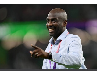 AL RAYYAN, QATAR - NOVEMBER 28: Otto Addo, Head Coach of Ghana