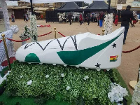 Kwasi Owusu was buried in this stylish casket