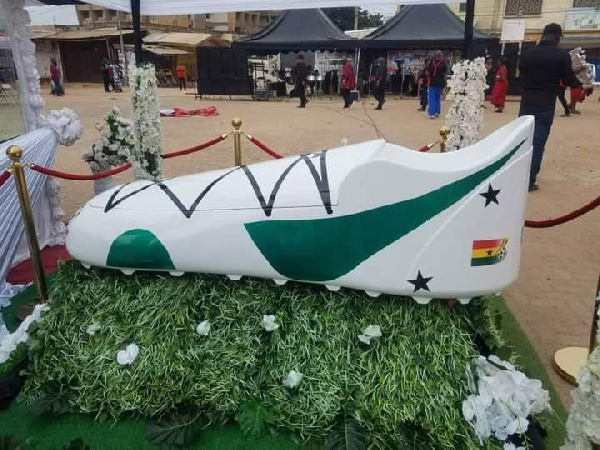 Kwasi Owusu was buried in this stylish casket