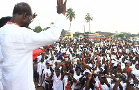 Dr. Papa Kwesi Nduom addressing party supporters.