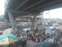 The Kaneshie market footbridge serves 1000s of people daily