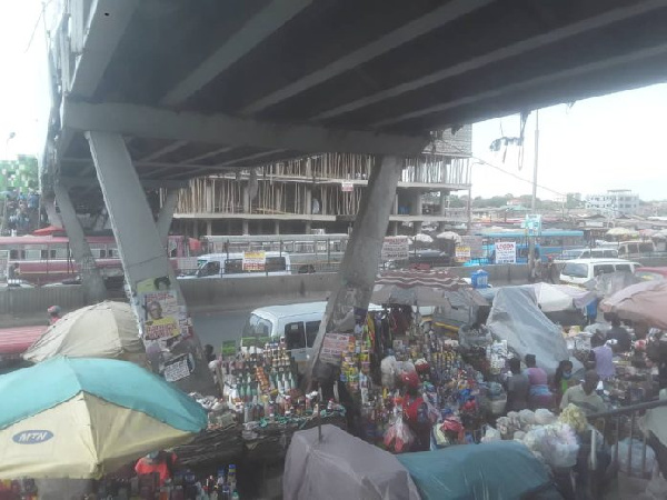 The Kaneshie market footbridge serves 1000s of people daily