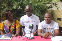 Some members of the Crusaders Against Corruption addressing the press