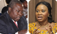 Former AG, Martin Amidu (L) and EC chair, Charlotte Osei (R)