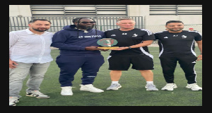 Al Ettifaq FC Officials With Ex Ghana Star Prince Tagoe.png