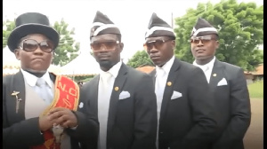 Dancing pallbearers