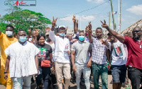 Ashai Odamtten with some constituents during a float