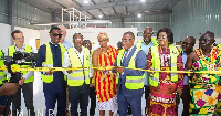 George Mireku Duker with some dignitaries at commissioning of the laboratory