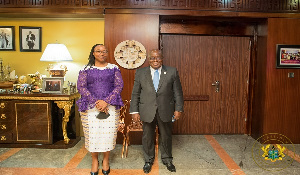 President Nana Addo Dankwa Akufo-Addo and  Angela Lusigi