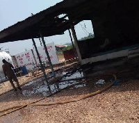 Photo of the scene of the fire | Credit - Daily Guide Newspaper Online