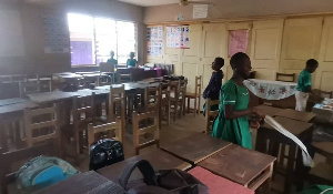 The students were found playing in the classrooms