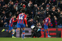 Black Stars striker , Jordan Ayew and his Crystal Palace teammates