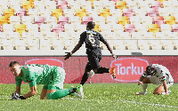 Afriyie Acquah celebrating his goal for Yeni Malatyaspor