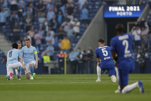 Footballers have been taking the knee to show solidarity against racism in football