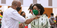 John Dramani Mahama with his 2020 running mate Prof Jane Naana Opoku Agyemang