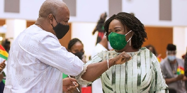 John Dramani Mahama with his 2020 running mate Prof Jane Naana Opoku Agyemang