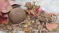 The items were dug out at the entrance of the church