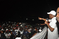 Vice President Kwesi Amissah-Arthur on a campaign tour in Tarkwa