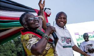 Okudzeto Ablakwa [R] at the launch of his 2016 campaign