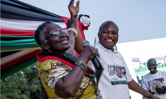 Okudzeto Ablakwa [R] at the launch of his 2016 campaign