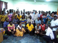 Officials of the Electoral Commission in a group picture with the participants