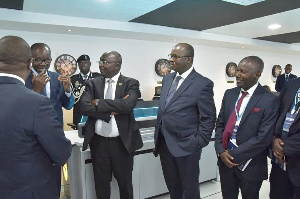 Vice President, Dr. Mahamudu Bawumia, BoG Governor and other dignitaries at the commissioning