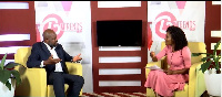 Group CEO of Databank Ghana LTD, Kojo Addae-Mensah with host Enyonam