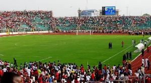 Asante Kotoko fans at the Baba Yara Sports Stadium