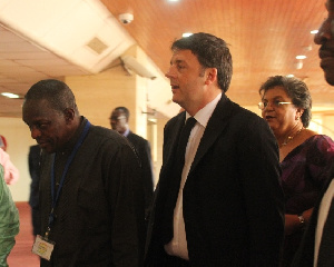 Italian Prime Minister Matteo Renzi  (Center)