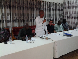 Northern Regional Coordinating Director, Alhaji Issahaku Alhassan addressing the people gathered