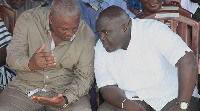 Former President Mahama with his Chief of Staff Julius Debrah