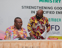 Joseph Cudjoe interaction with Stephen Asamoah Boateng during the workshop