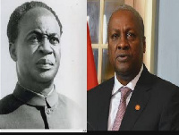 Kwame Nkrumah and President John Mahama