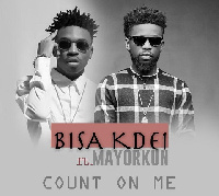 High-life singer Bisa Kdei (R) and Nigeria's Mayorkun (L)