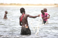 File photo of kids fishing in some parts of Ghana