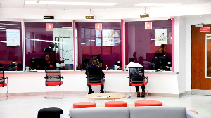 Customers wait to be served at an Absa branch in Nairobi, PHOTO | FILE | NMG