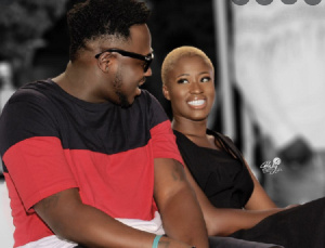 Medikal with his wife, Fella Makafui